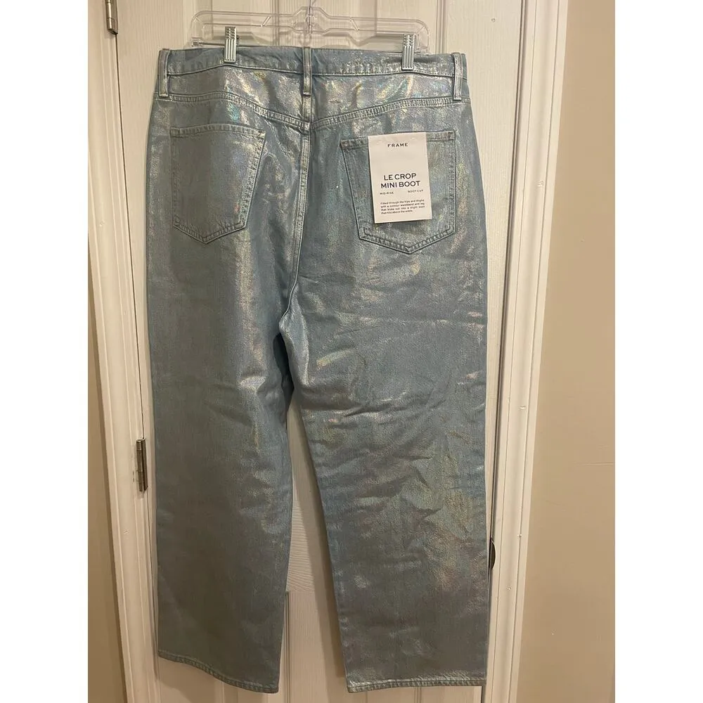 FRAME Holigraphic look womens jeans, Mid-Rise Boot Cut, A51 - Image 2