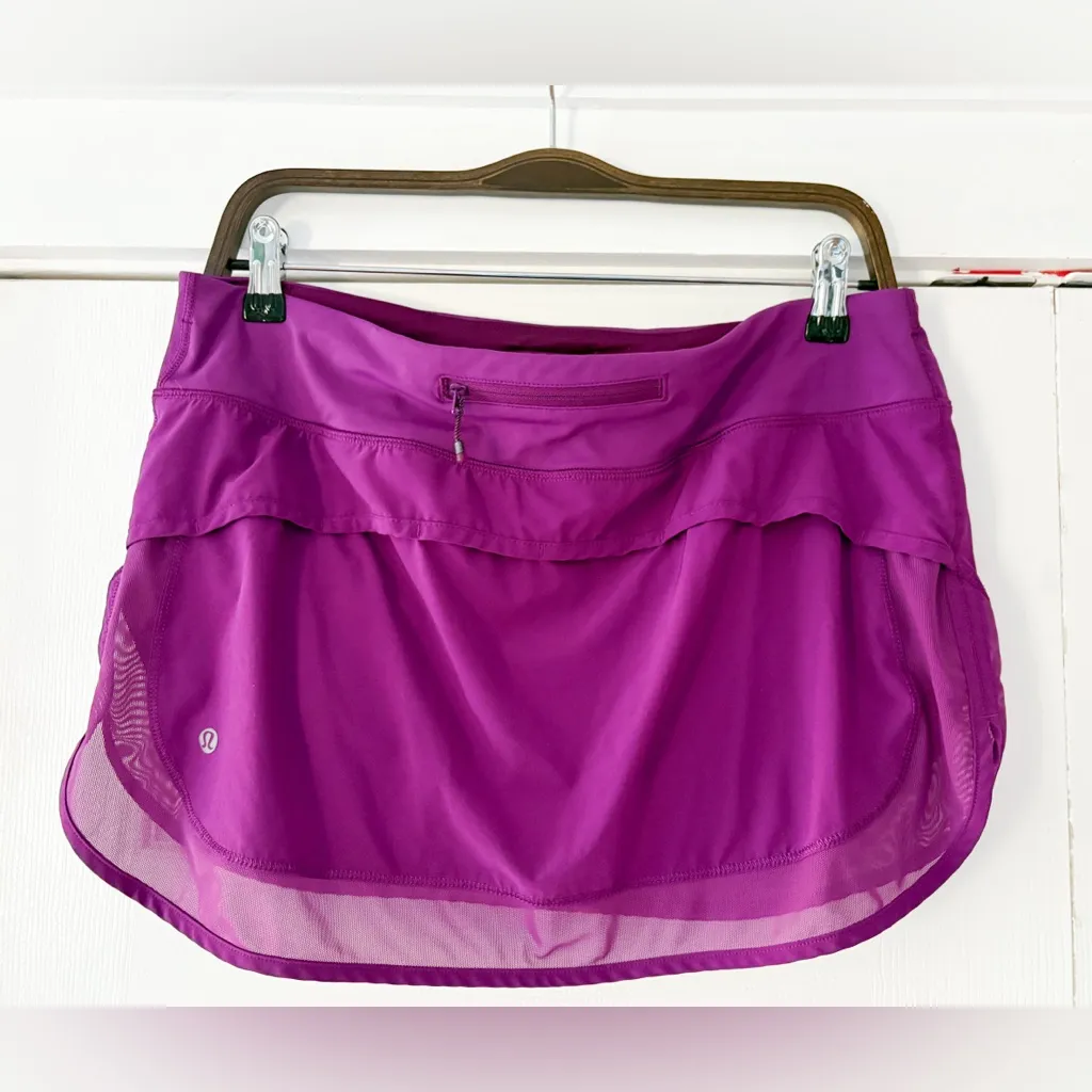 Lululemon Vibrant Purple Athletic‎ Skort Size 10 EUC - Image 2