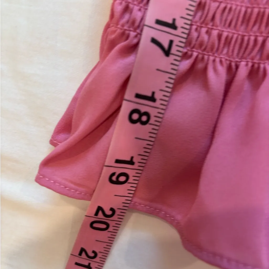WAYF‎ pink smocked blouse with raglan sleeves size Medium NWT - Image 7