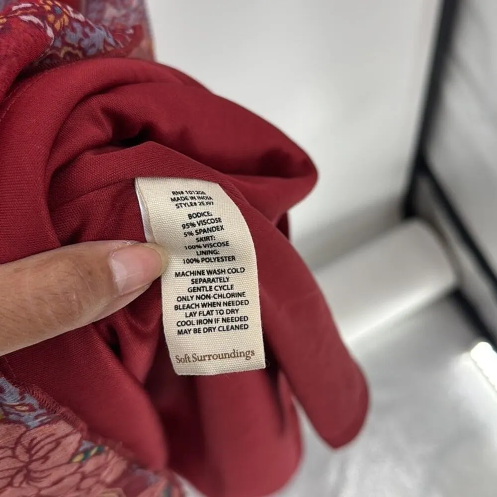 Soft Surroundings Niran Maxi Dress Size L Bohemian western earthy summer - Image 8