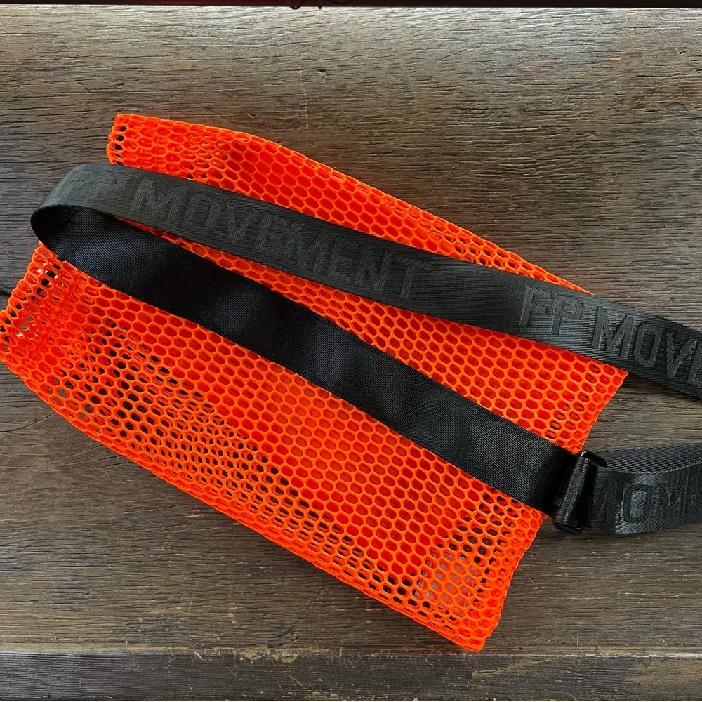 Free People Movement Mini Mesh Sling Bag in Orange - Image 5