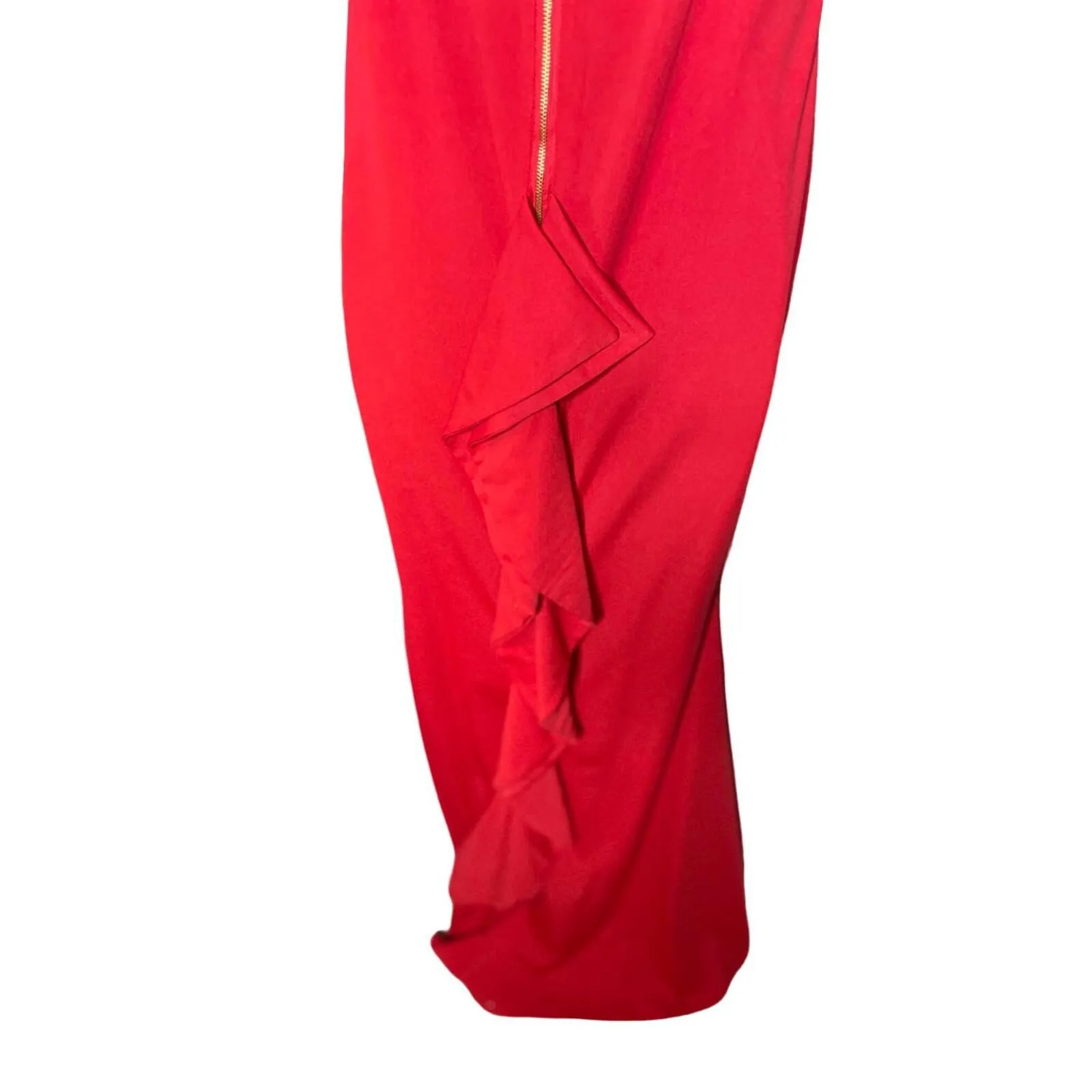 Womens Full Length Off Shoulder Mermaid Cocktail/Formal/Pageant Dress Red Sz M Size M - Image 6