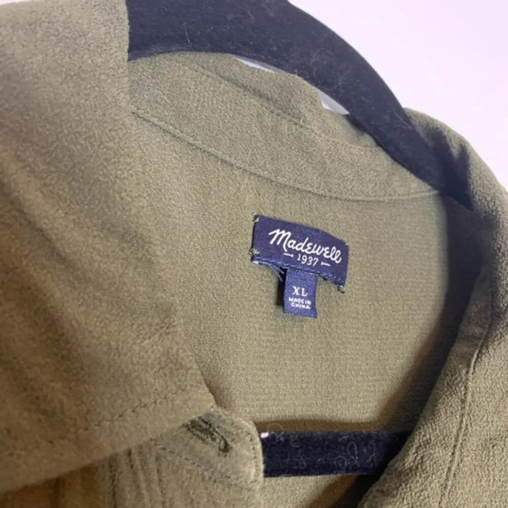 Madewell green pull on jumpsuit cover all sz XL - Image 3