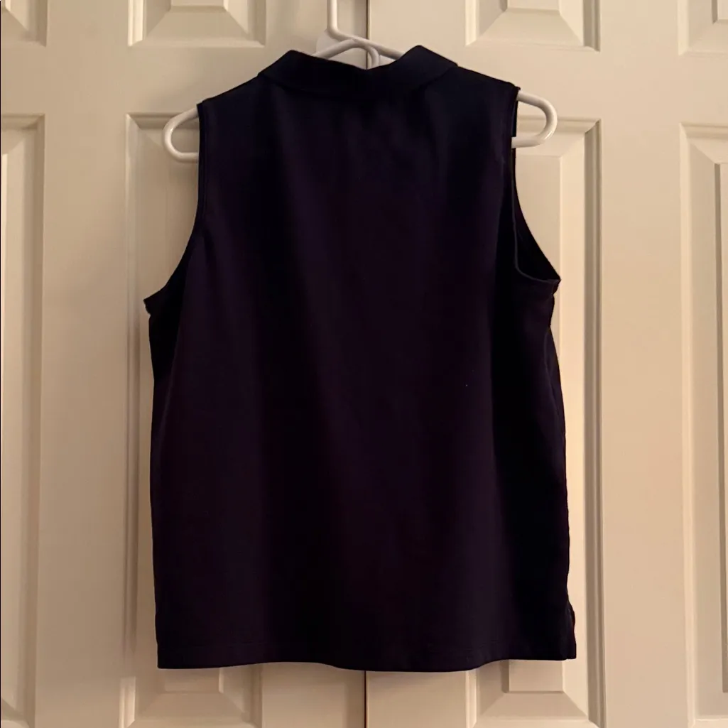 J. Crew Dark Blue Sleeveless Polo - Image 5