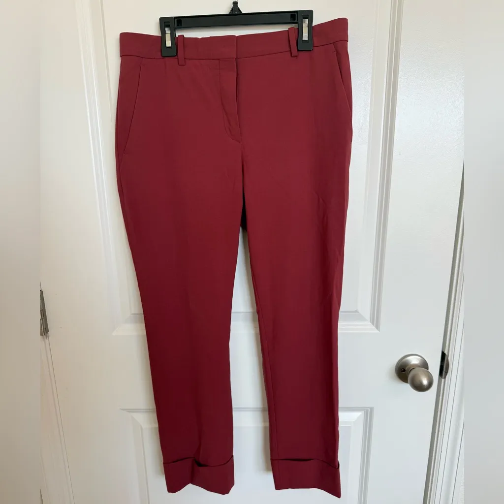 Theory Cider Red Trouser Size 4 - Image 3