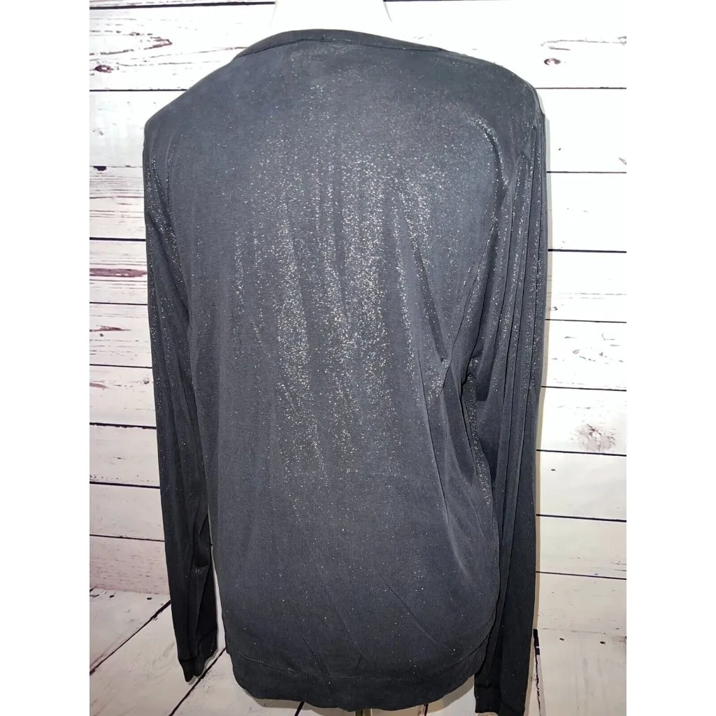 We the Free Small Tunic Shirt Top Sparkle Long Sleeve Tunic Silver Womens‎ - Image 5