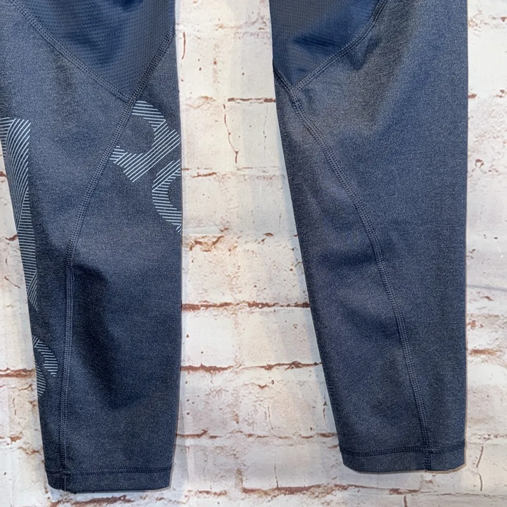 Adidas Women Large Tights Performance Alphaskin Badge Of Sport AW19 Blue Gym - Image 4