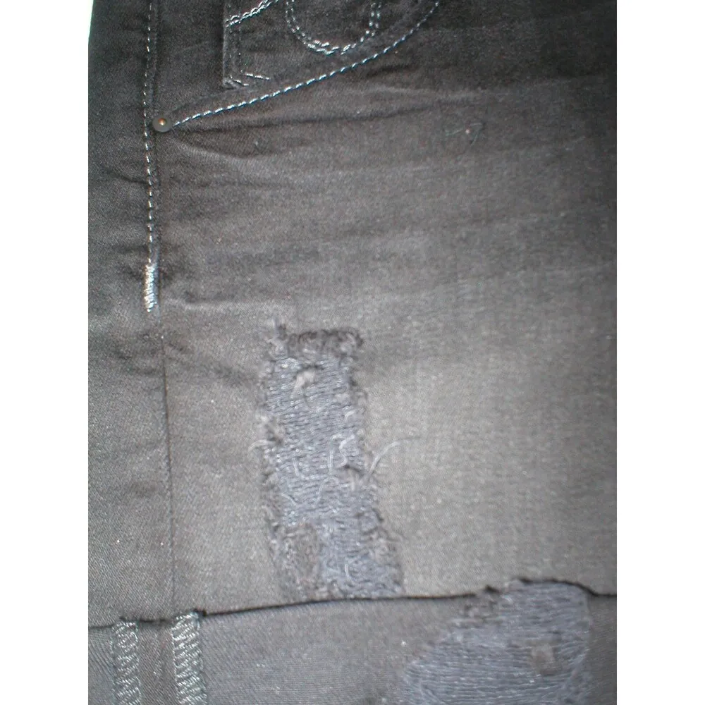 New Womens True Religion NWT $198 Jean Shorts Black Binjai 25 Designer Roll USA - Image 8