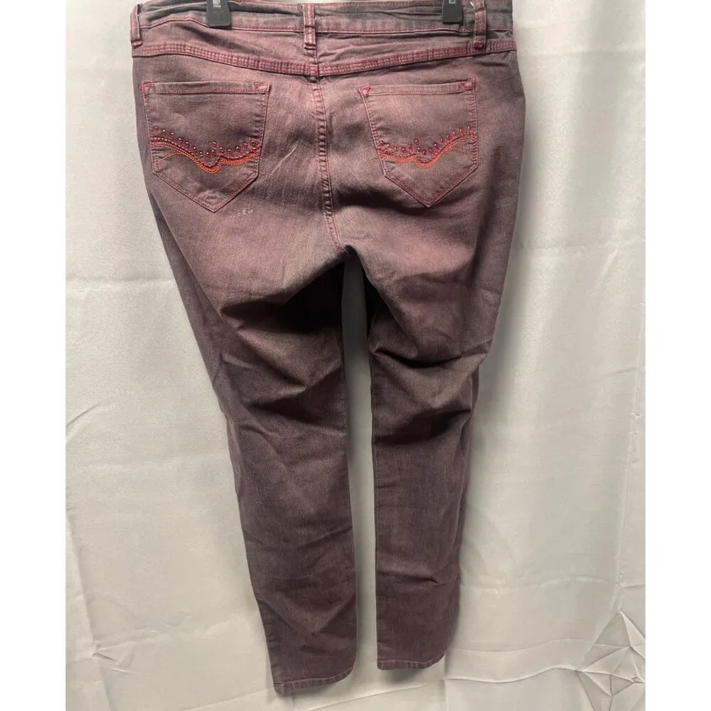 Southpole Women's Wine Jeans/Pants Straight Size 15 SKU 2854 - Image 2