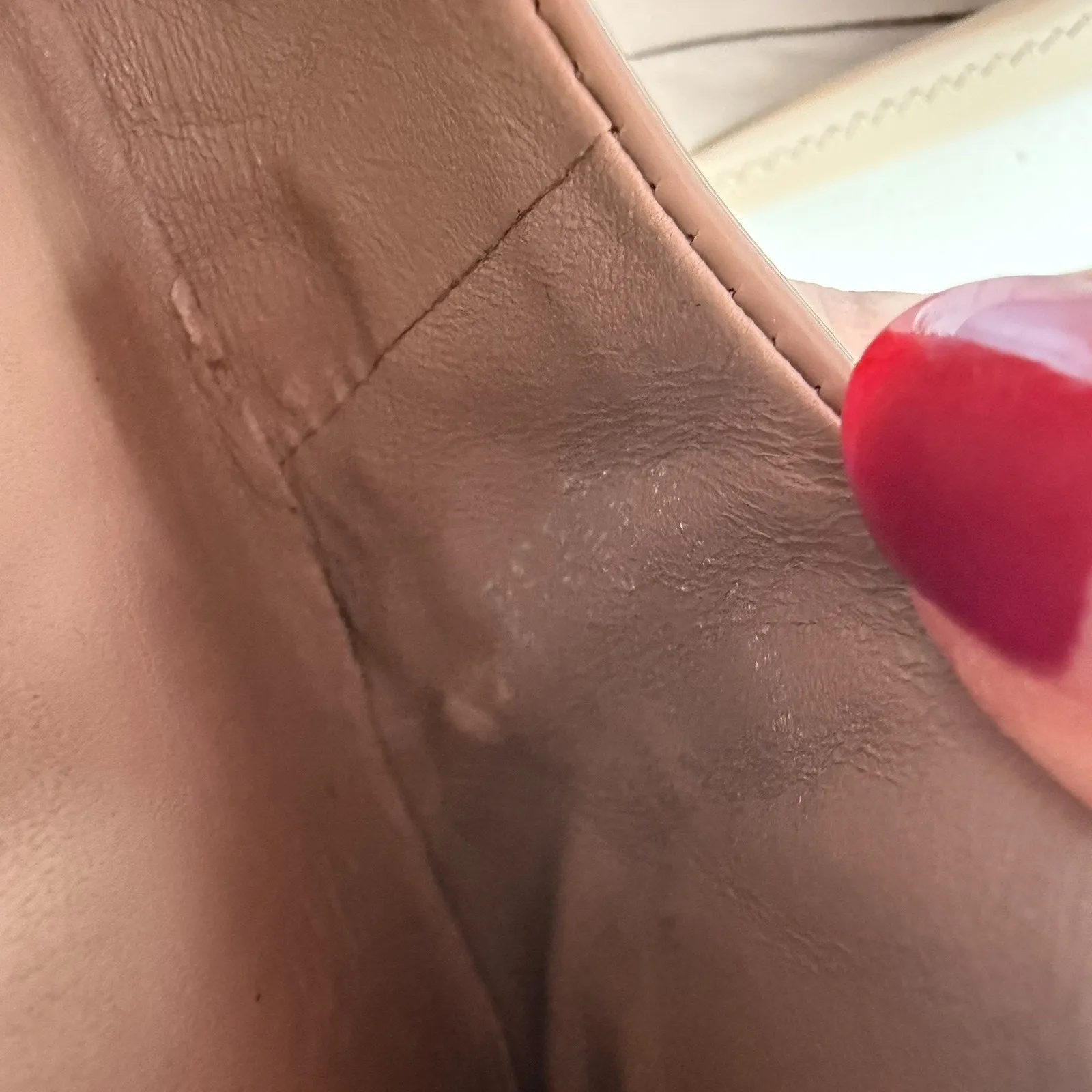 Tory Burch Sz 11 Minnie Travel Patent Leather Ballet Flats Women’s Beige Nude - Image 9