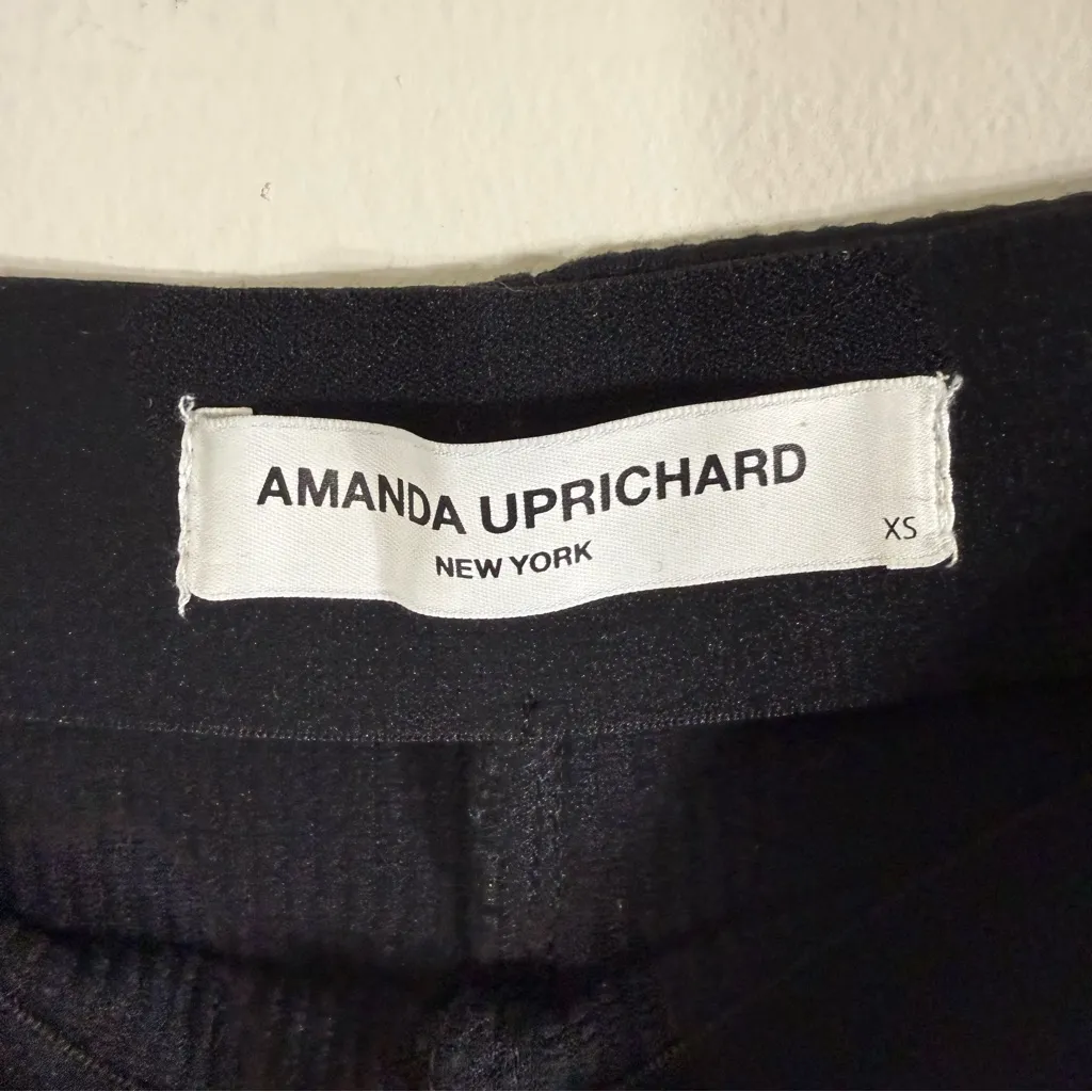 Amanda Uprichard Malta Pant Split Anke Black Ribbed XS - Image 5