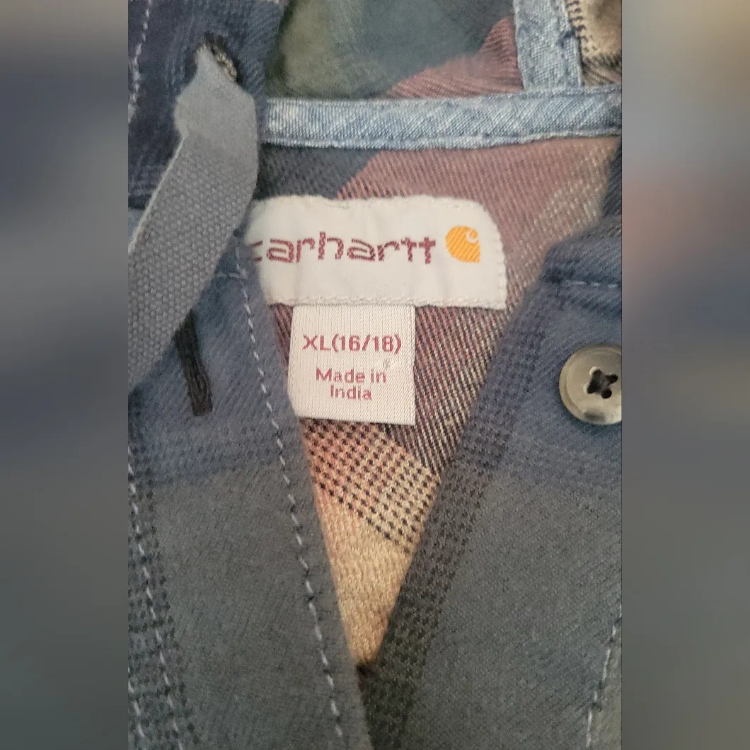 Carhartt Women's Beartooth Hooded Flannel Shirt. Size XL 16/18 - Image 5