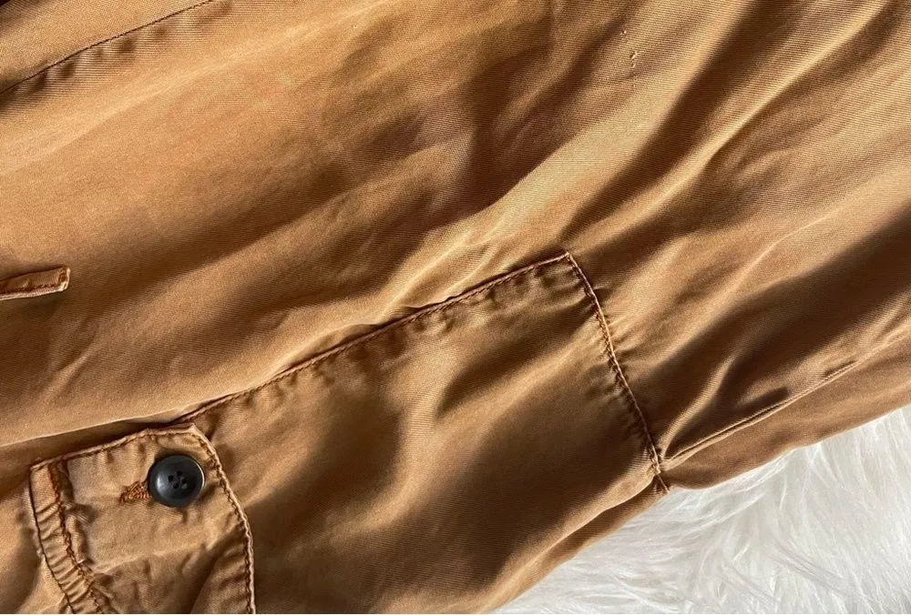 ZARA Lightweight Cargo Pants Pull on Teracotta Tan - Image 3