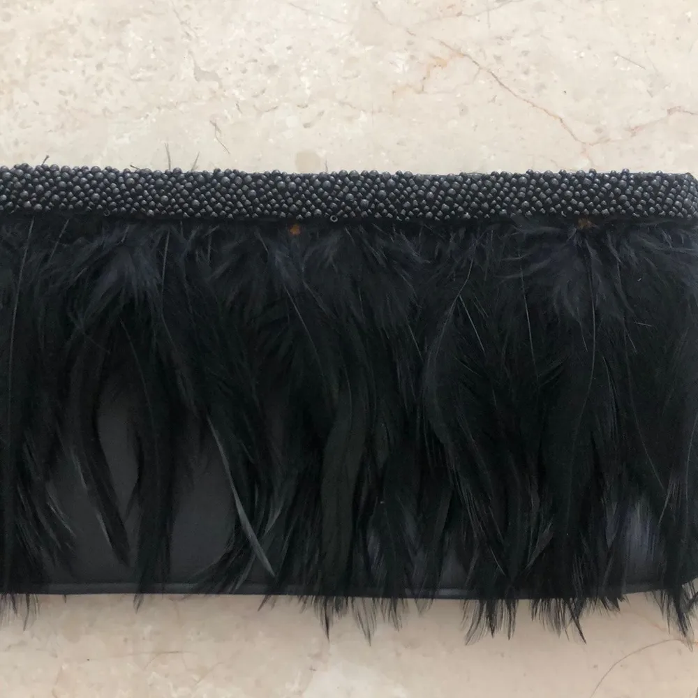 Arden B. Beaded Feather Clutch - Image 4