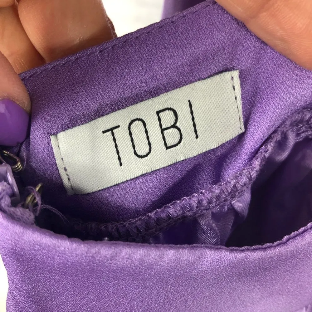 TOBI Purple Lavender Open Back Tulle Dress - Image 4