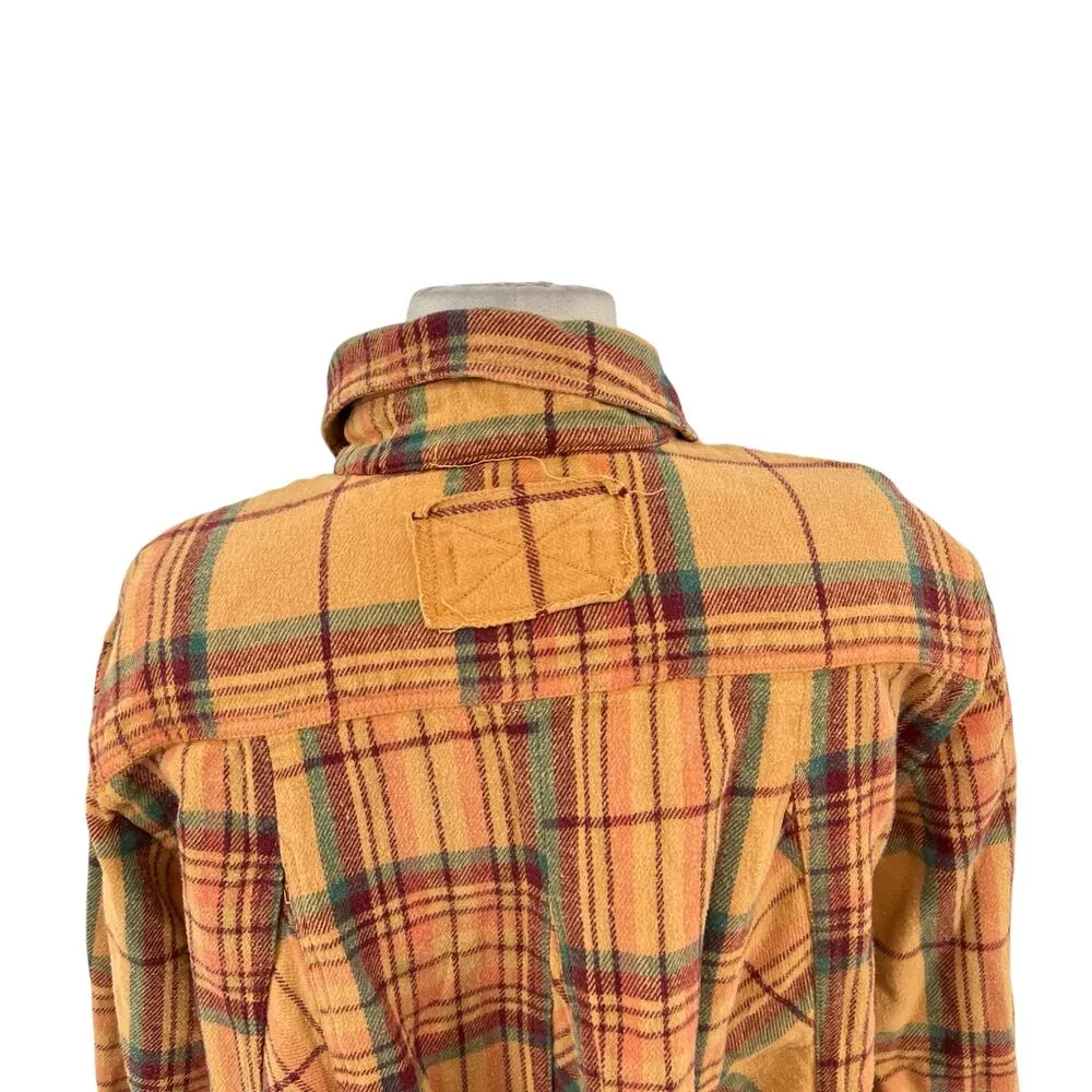 Free People We The Free Kalli Plaid Buttondown Shirt Flannel Tunic Top Small‎ - Image 13