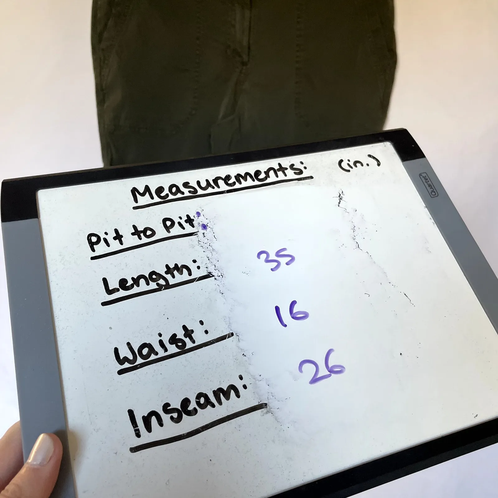 J.Jill army green denim pants jeans women's size 8 cotton spandex deep pockets - Image 4