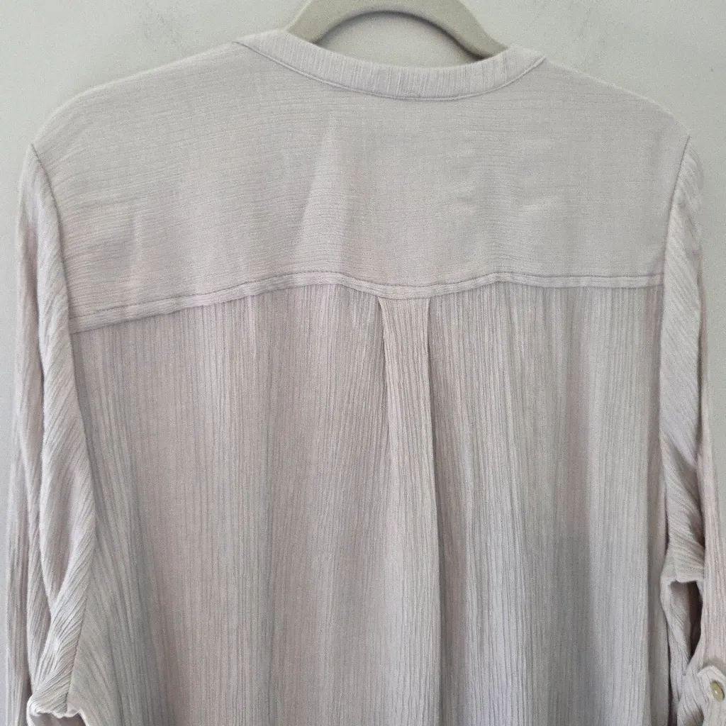 Kim Rogers Curvy Tan Crepe Top - Image 6