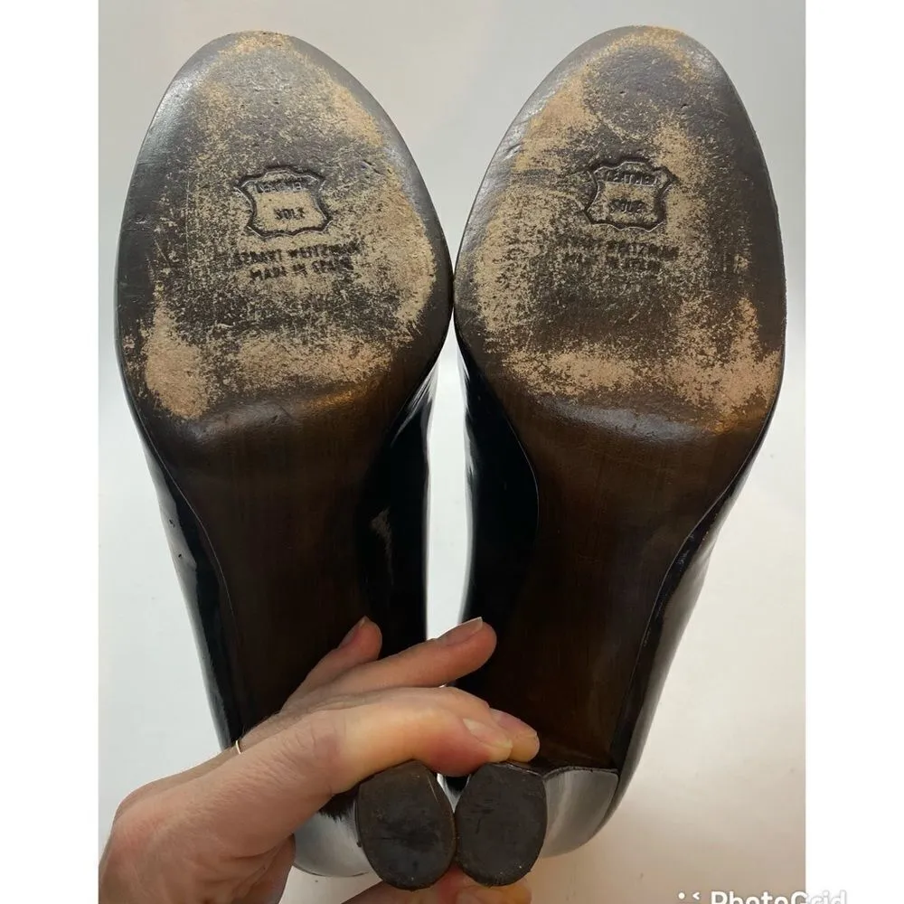 Stuart Weitzman almond toe patent leather pump - Image 8