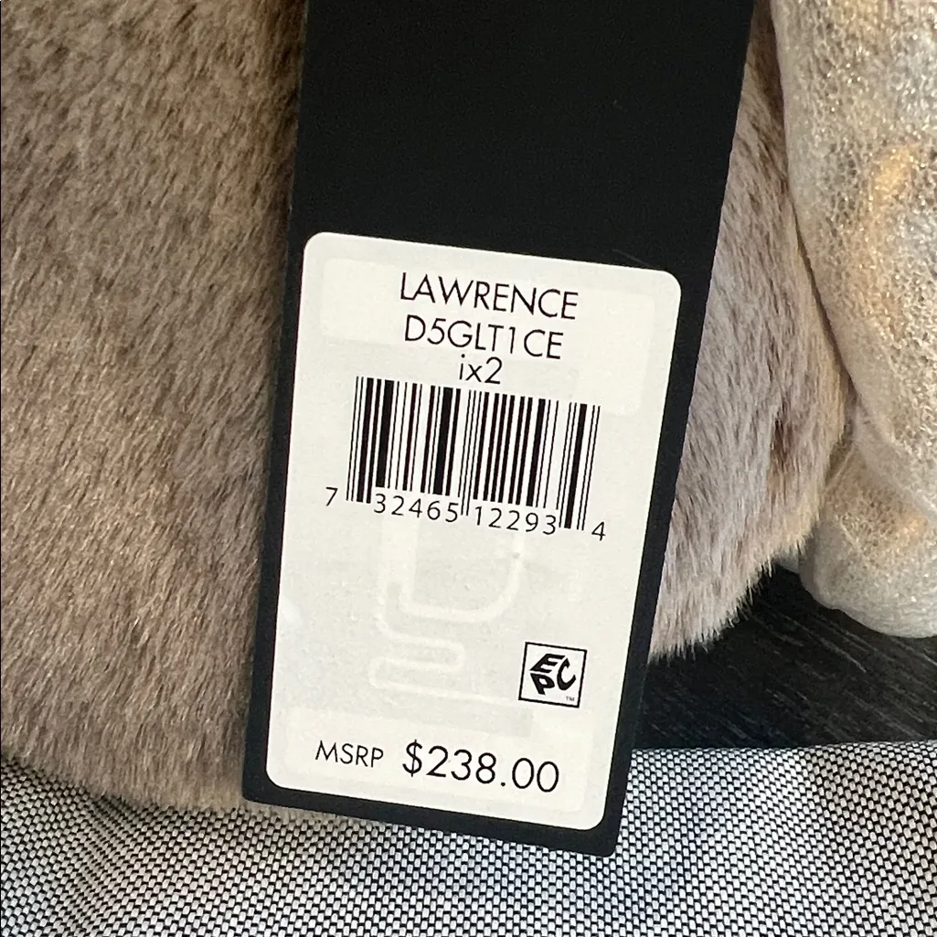 Donna Karan Lawrence Faux Fur Wristlet with Gold Chain - Image 11