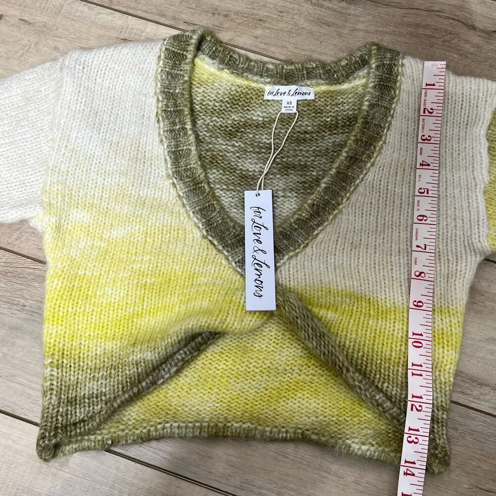 For Love And Lemons Celeste Sweater Twist Front Crop Size XS - Image 7