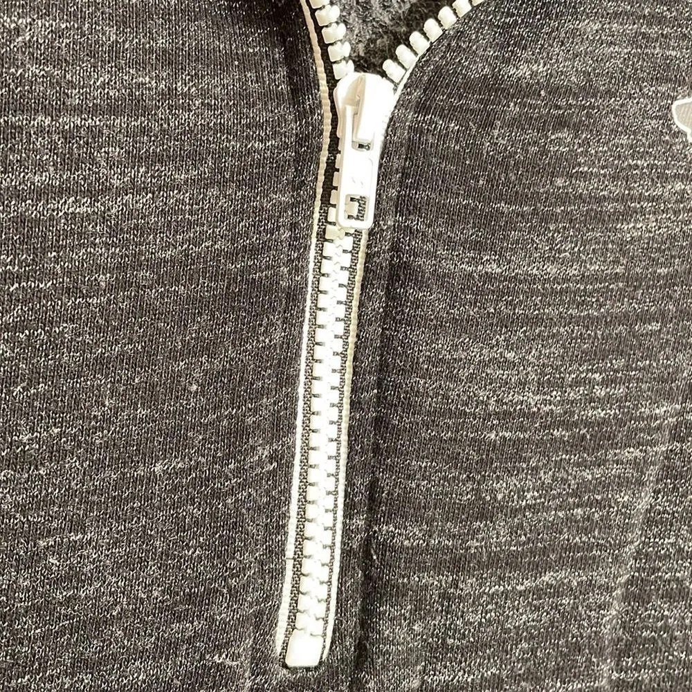 PINK Victoria’s Secret dark gray/white/yellow logo pullover, size L, NWOT - Image 7