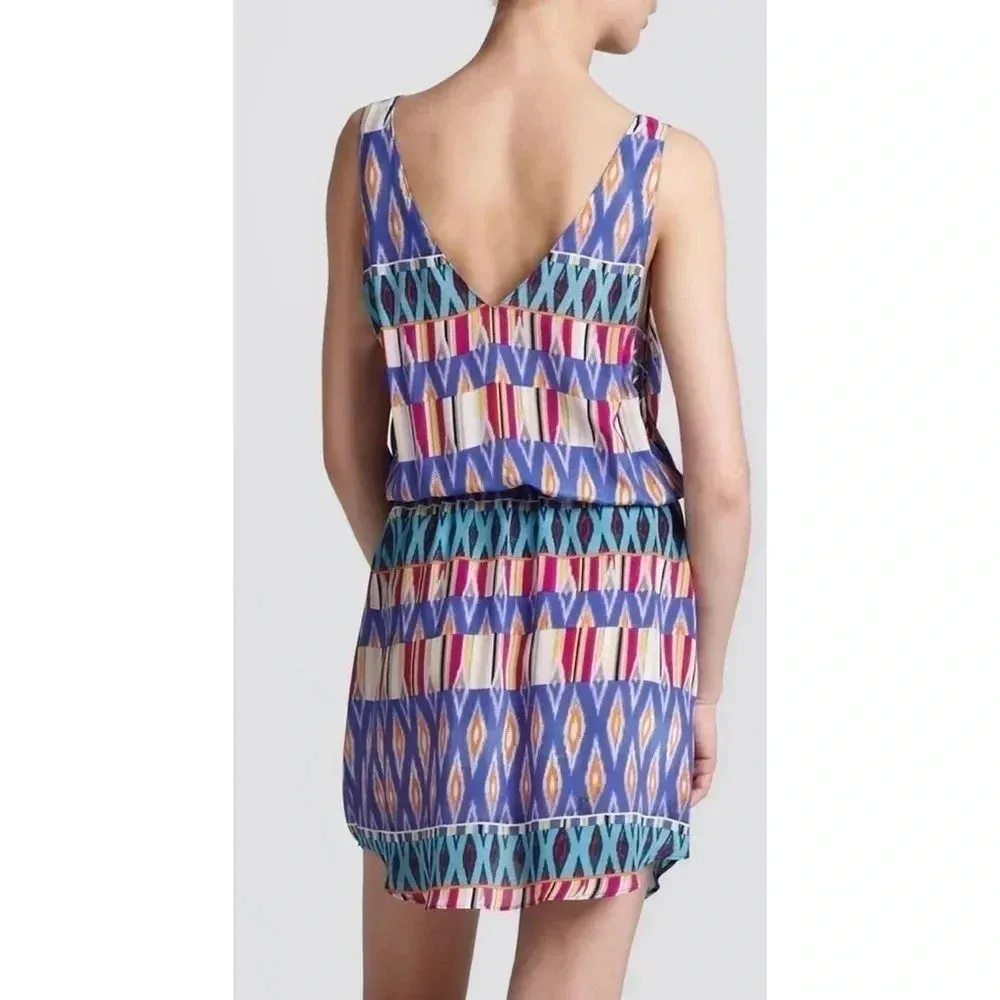 Rory Beca Fiery Printed Drawstring Silk Dress Size XS - Image 4