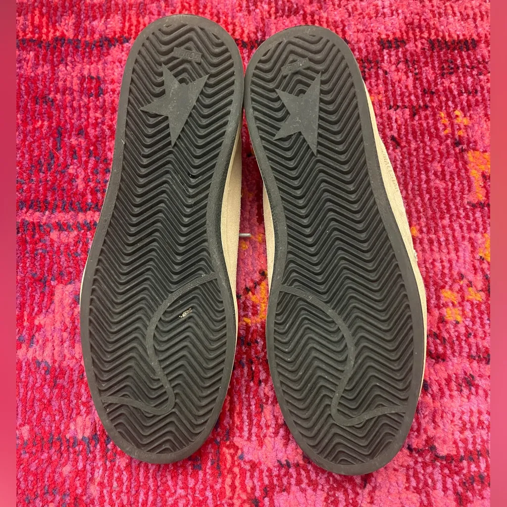 Golden Goose Beige Sneakers with Silver Star - Image 7