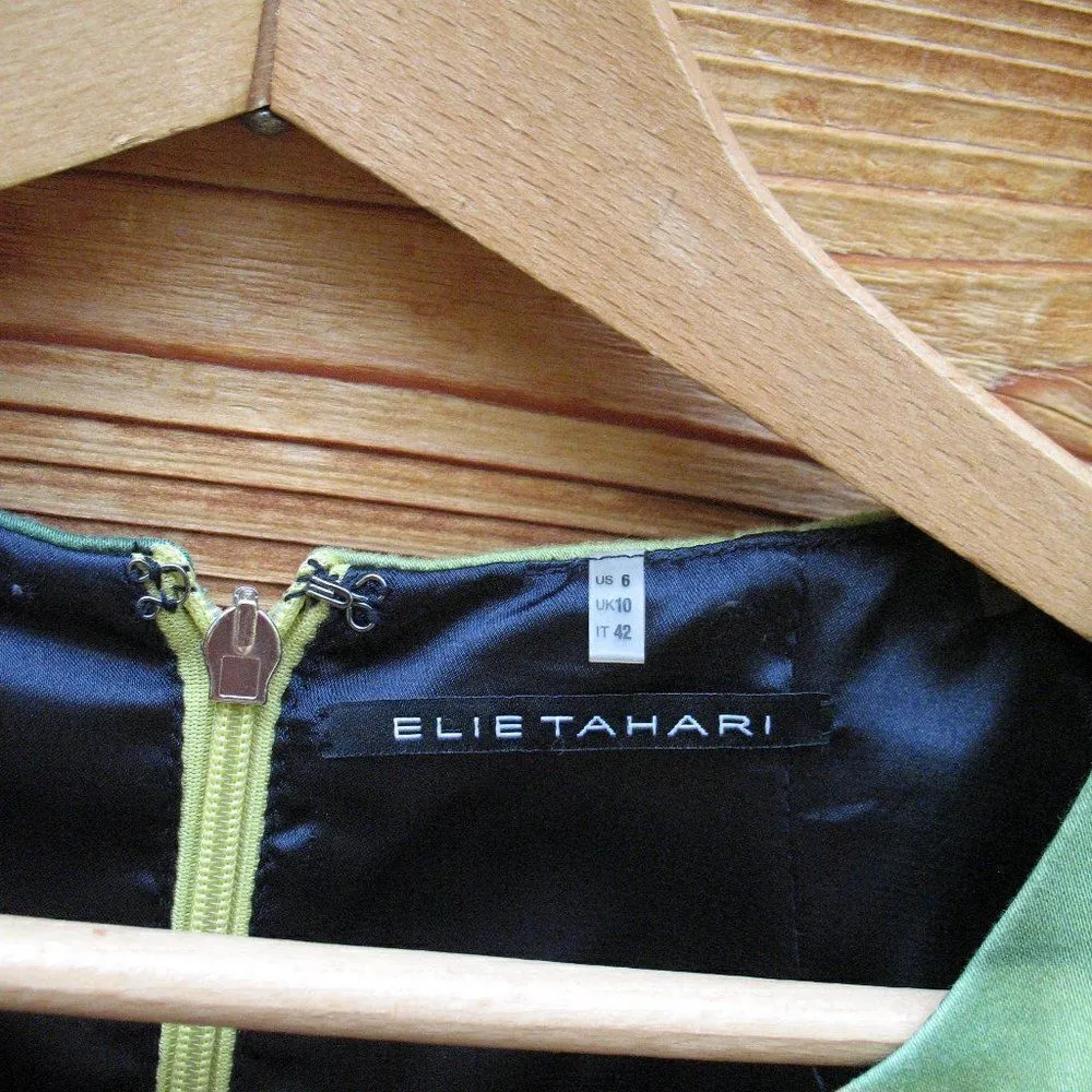 Elie Tahari Blue Multi Color Stretch Dress 6 - Image 7