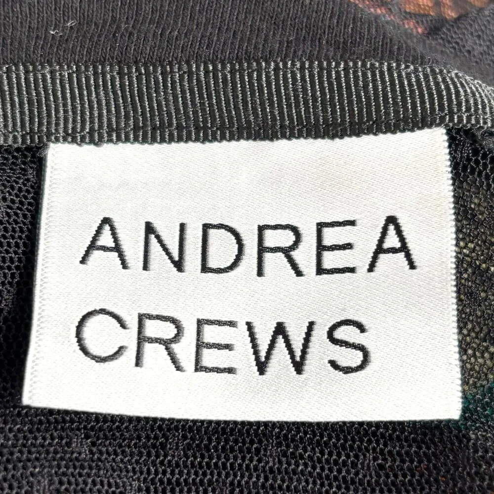 Andrea Crews Applejack Mesh Long Sleeve Top My Little Pony Silk Front Cropped Black - Image 8