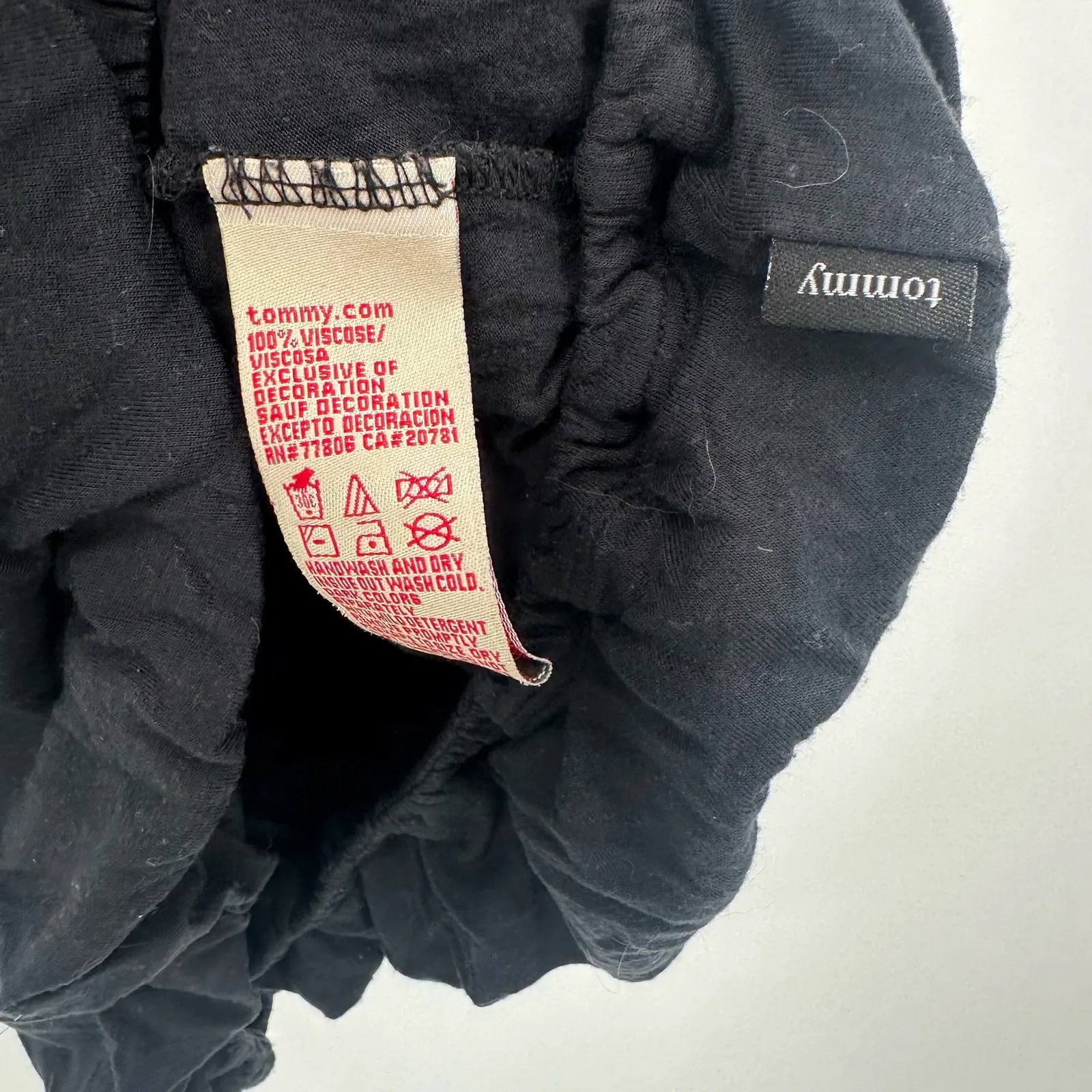 Tommy Jeans Size Medium‎ Tank Top Black Layered Bubble Hem Basic Undershirt - Image 5