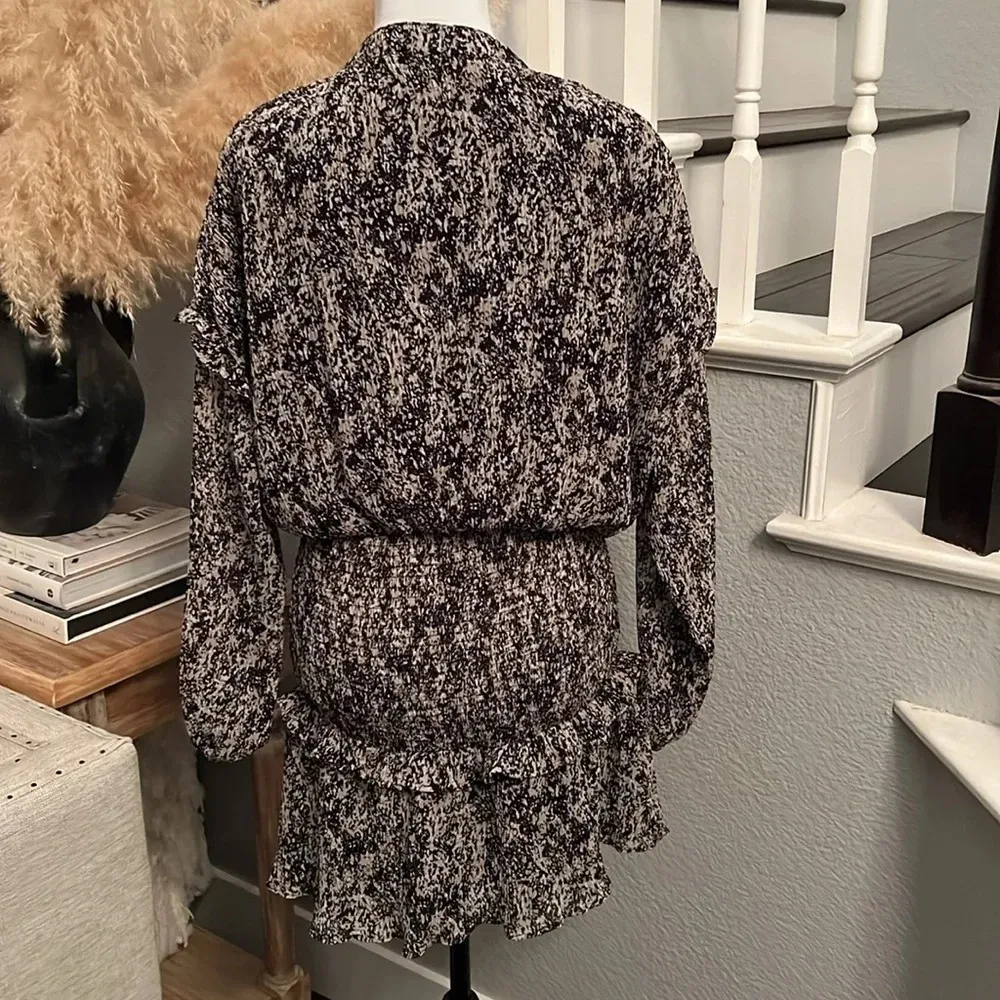 Leopard Smocked Mini Dress Size Small - Image 7