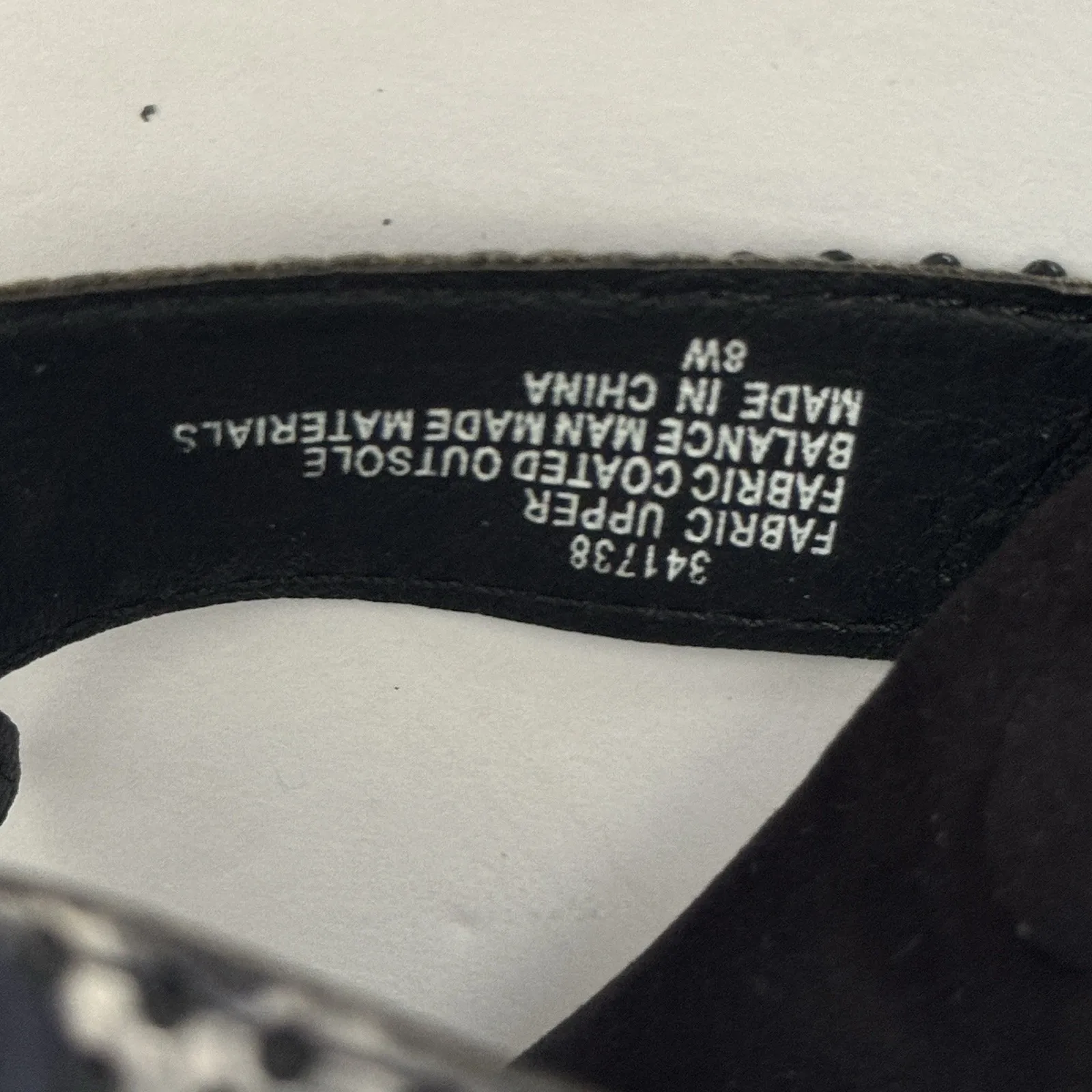 Joan Boyce Heels‎ Women 8 W Black Gray Cheetah Leopard Rhinestone Velour Slide - Image 11