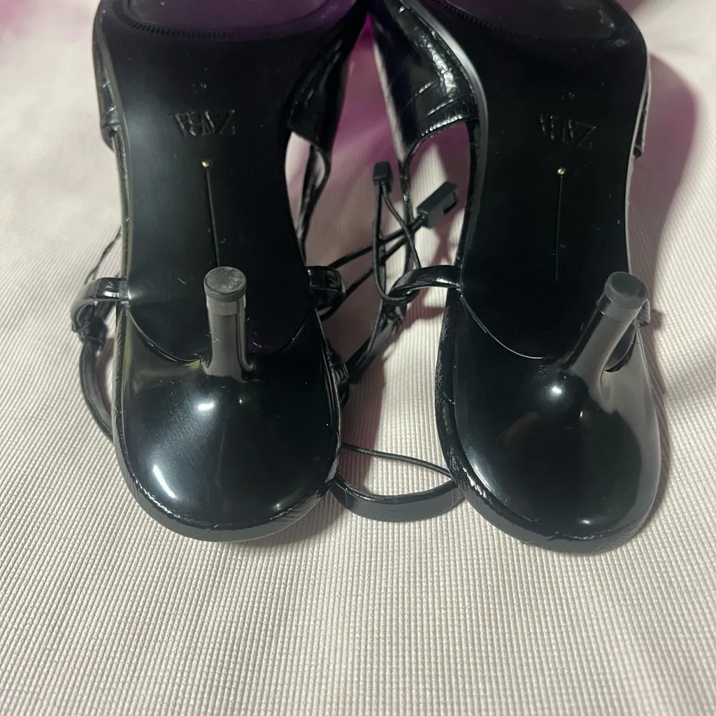 Zara Sleek Black Women's Heels - Image 6