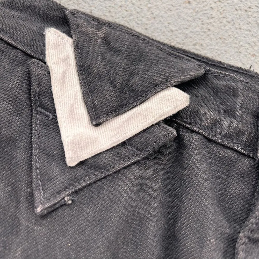 Vintage 90s Roper black white high waist v yoke bareback cowgirl western jeans Size 31 - Image 6