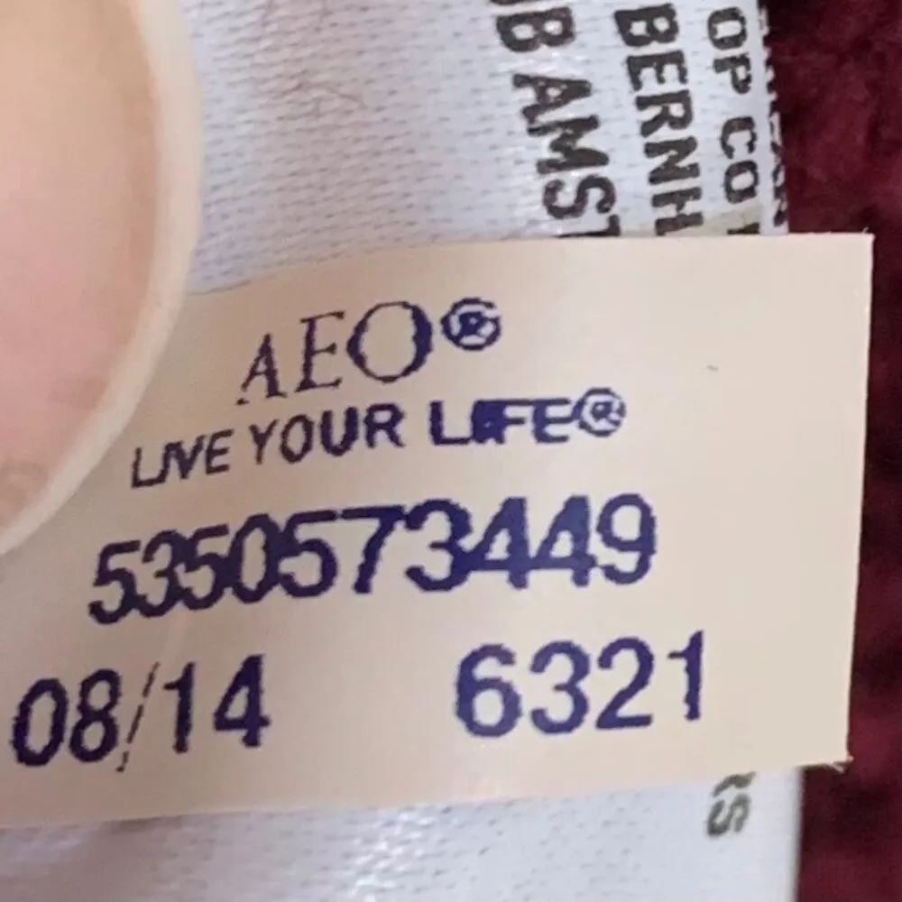 Crochet Cowl Neck Tunic Sweater Pullover Oversized Red Knit M American Eagle - Image 9