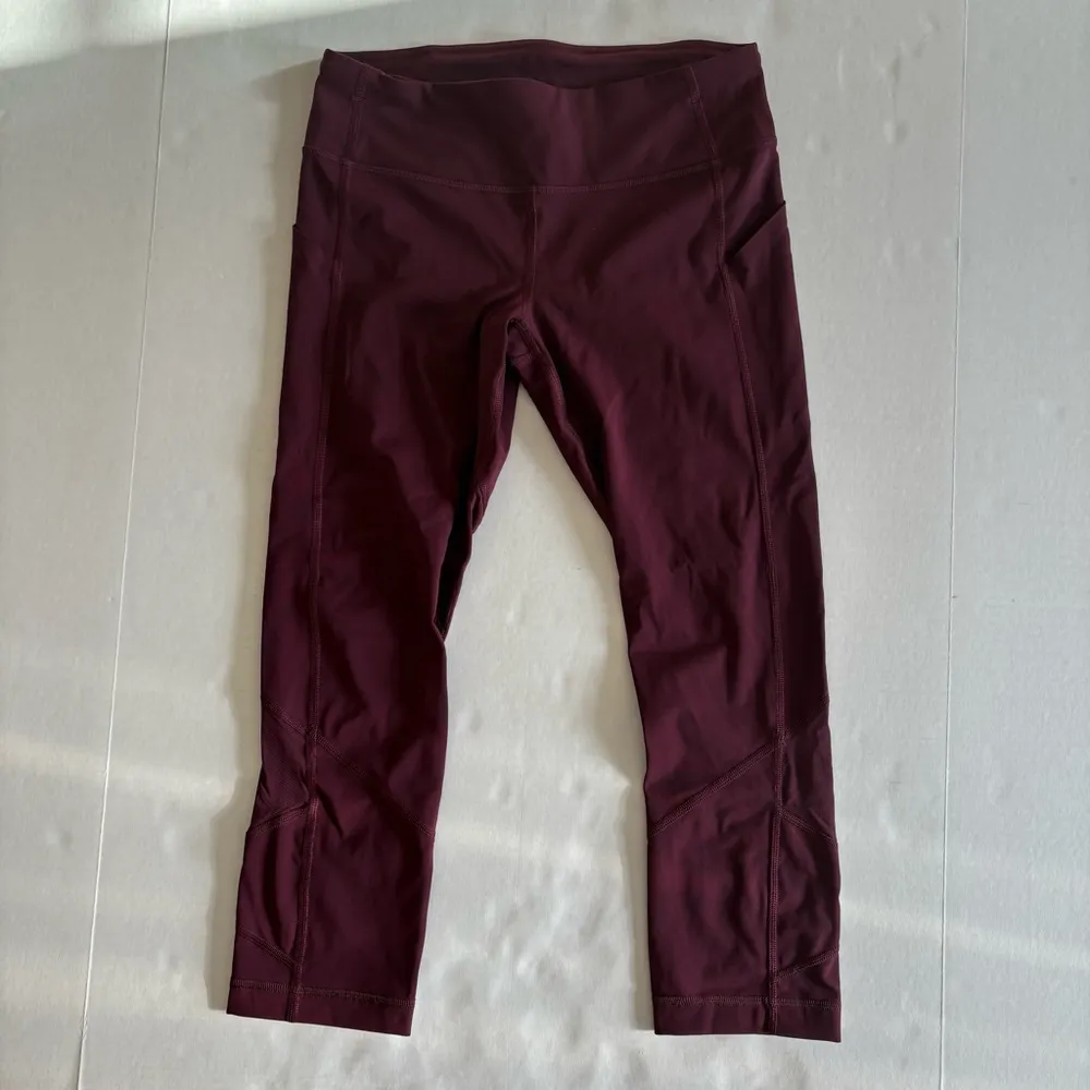 Lululemon Pace Rival Crop leggings *22" Dark Adobe maroon size 6 - Image 3