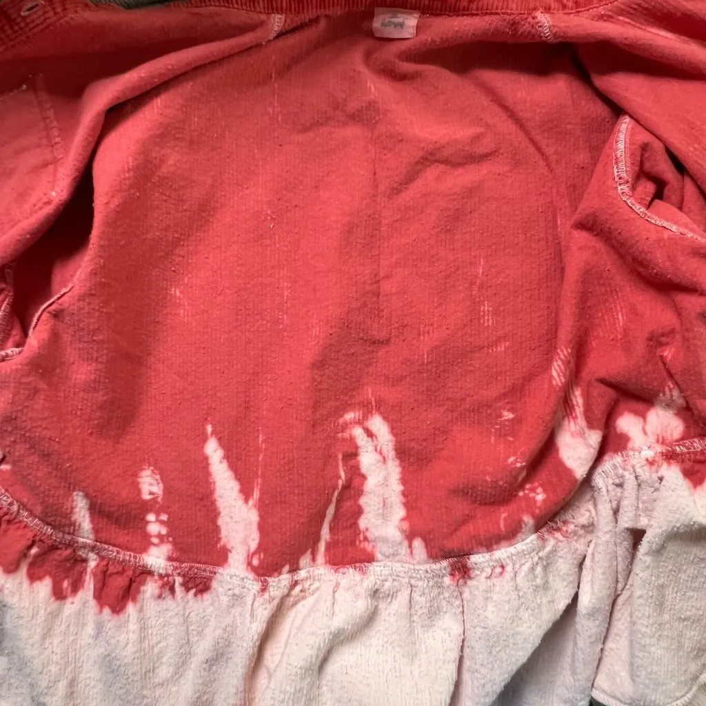 Blue Buttercup Corduroy Jacket Large Plus Size XL Shacket Button Oversized Ombre - Image 14