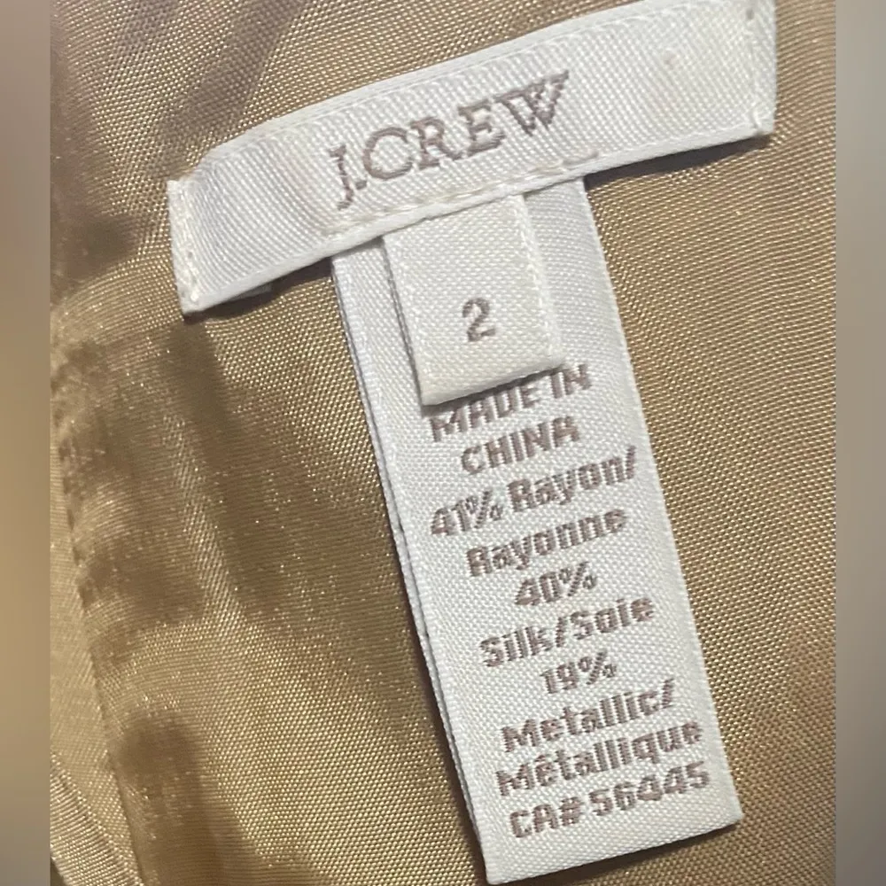 J. Crew Gold Embellished Blouse - Image 6