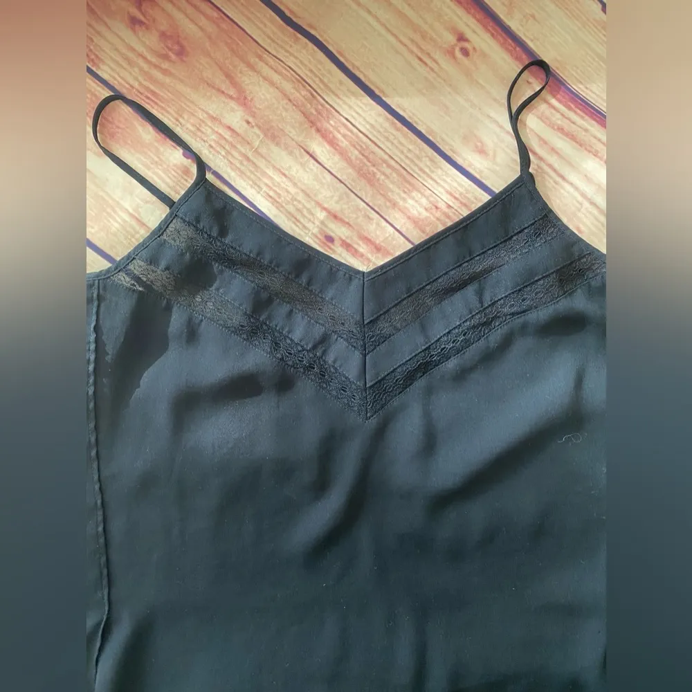 EXPRESS  Black Adjustable Downtown Cami, Open Slit, Size XS - Image 3