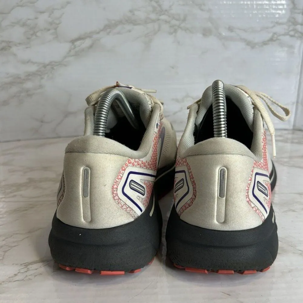 Brooks Ghost 14 Running athletic Shoes  Womens Sz 10 M (B) White/Purple - Image 5