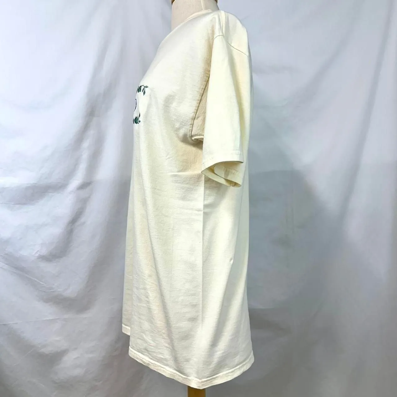 YACHT CLUB Vintage 90s Acapulco Mexico Cream Floral Embroidered T Shirt Womens L White Size L - Image 4