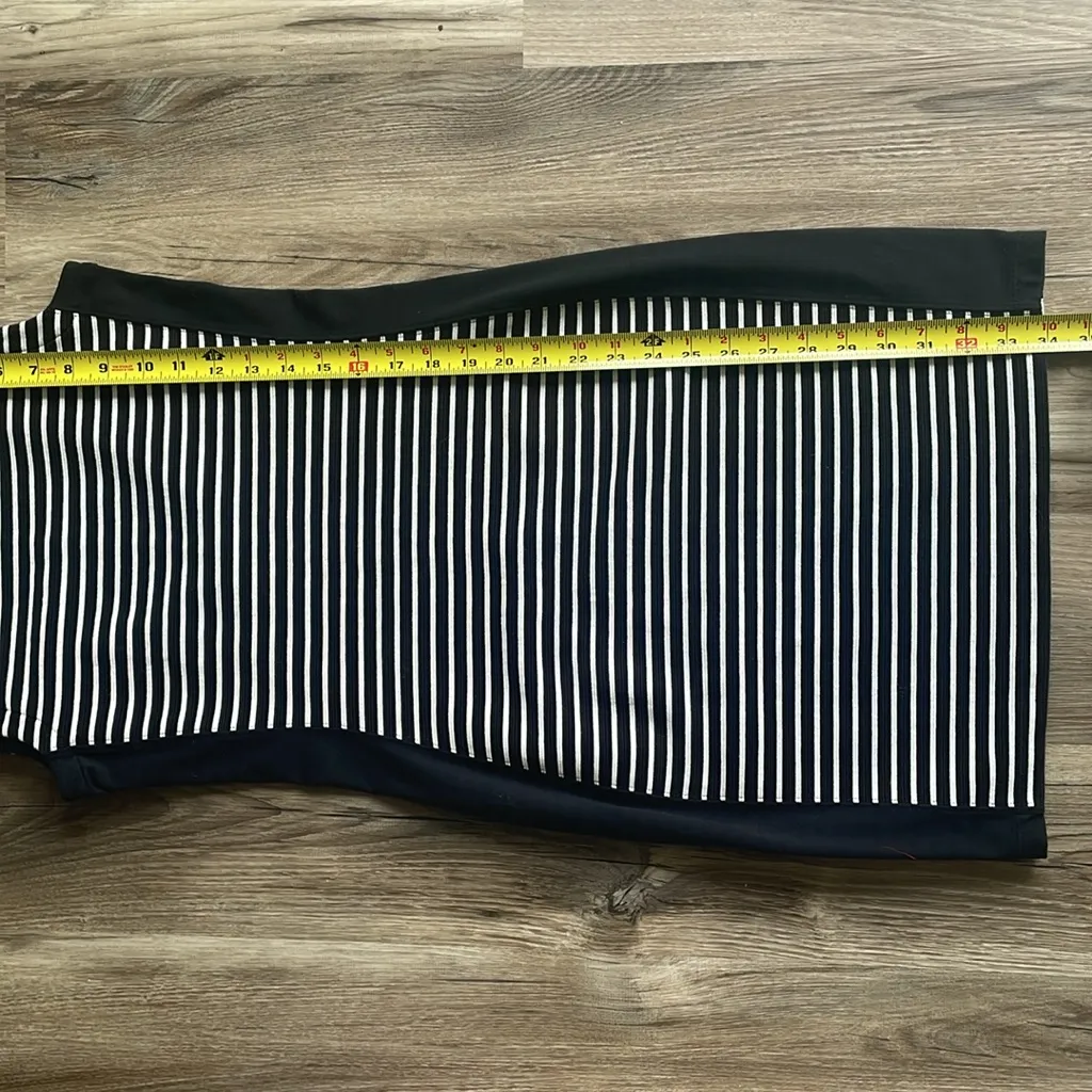 Athleta Women's Stripe Black and White Dress Stretch Athletic XS Slimming Modest - Image 6