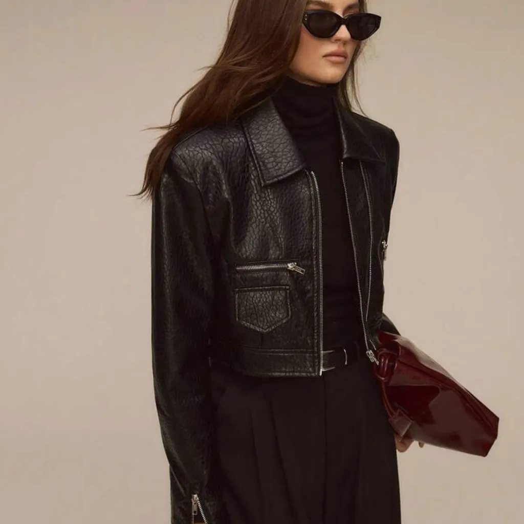 Black Leather Jacket - Image 4