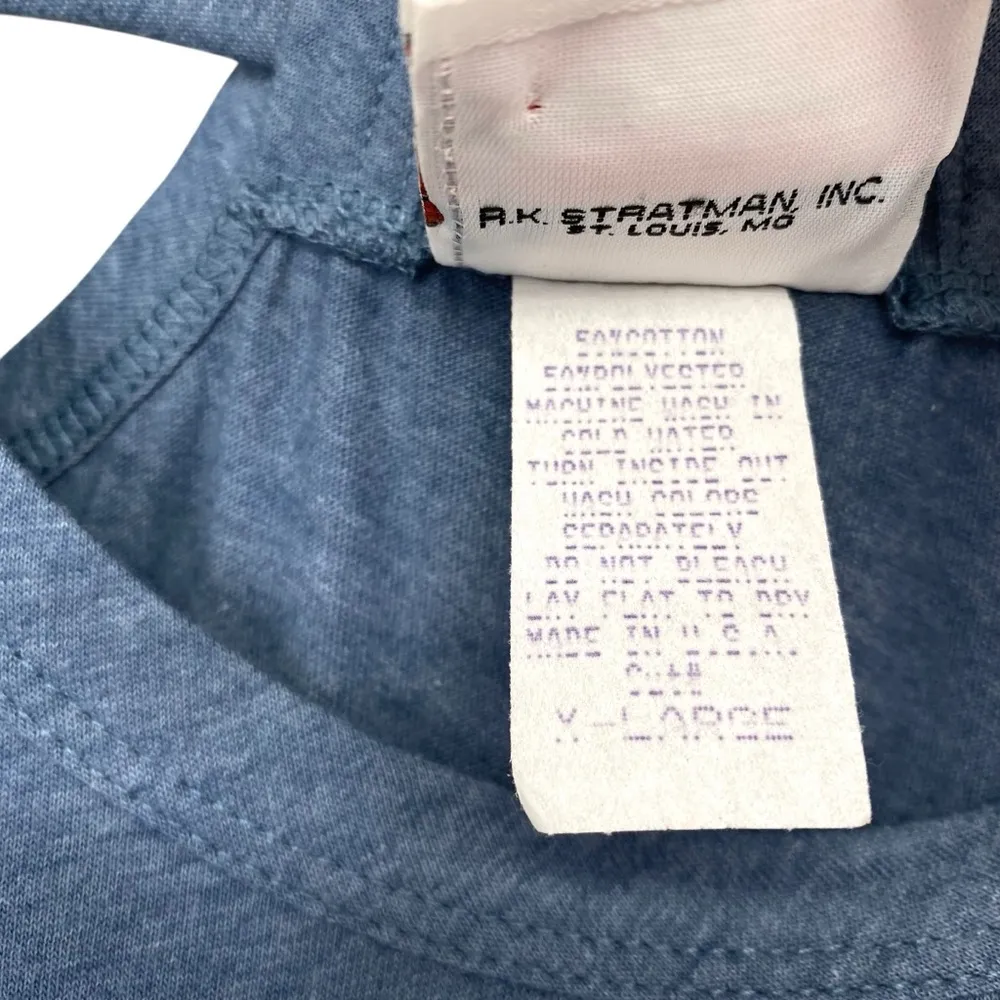 Y2K  Womens Blue Long Sleeve Shirt Tattoo Fairy Moto Biker - Image 5