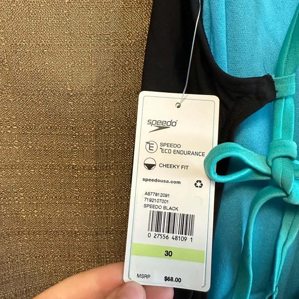 NWT Speedo Women's Swimsuit One Piece Endurance Turnz Tie Back Size 30 Small - Image 5