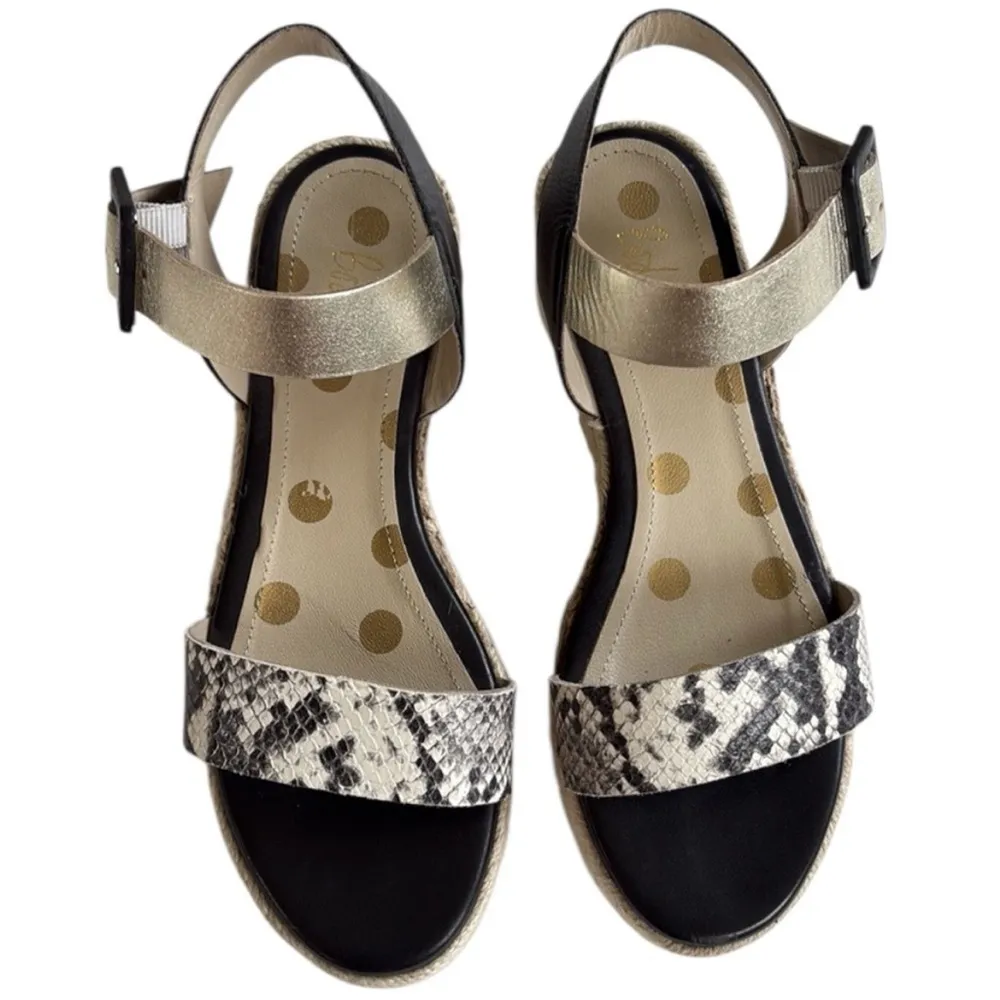 EUC Boden Leather Lena Metallic / Snakeskin
Sandals Size 6 - Image 2