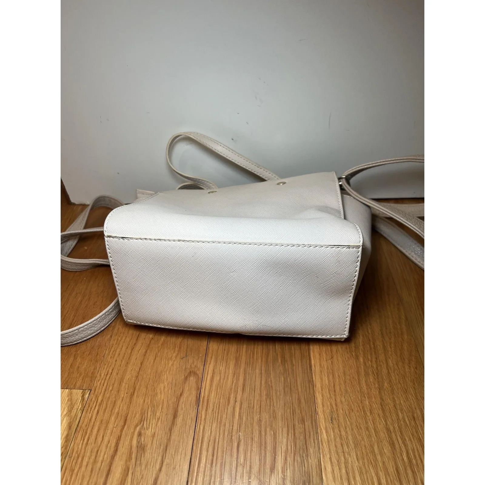 Steve Madden Satchel Bag Womens Small White PVC Crossbody Top Handle Purse - Image 6