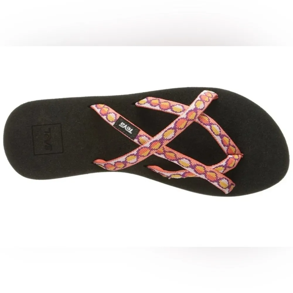 Teva Olowahu Flip-Flop Sandals Women's Olowahu Zaro Tiger Lily Polyester Sandal - Image 2