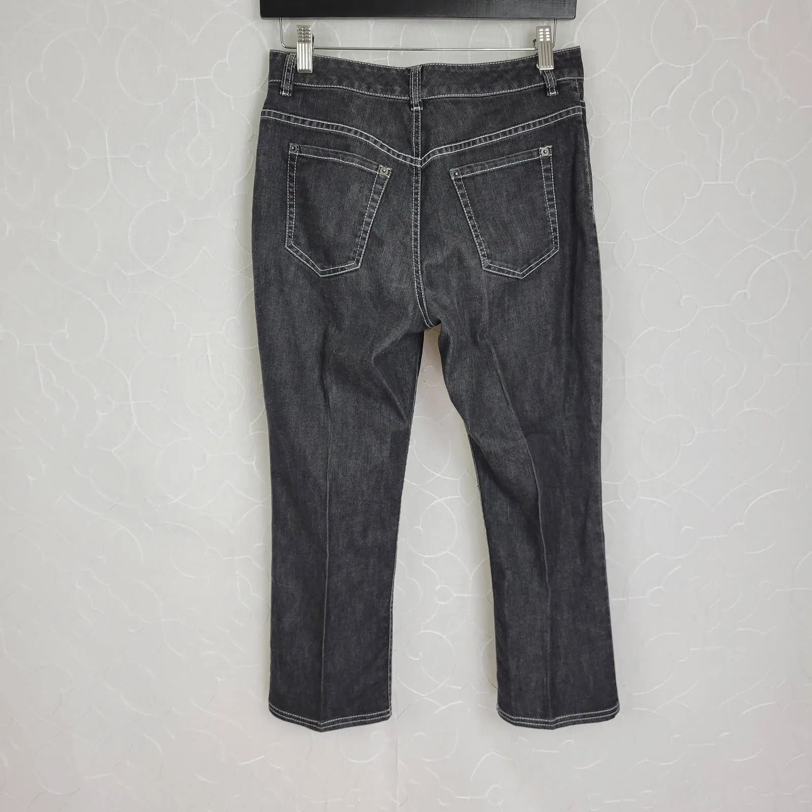 Pendleton Womens Jeans Size 4P‎ Black Denim Bootcut Mid Rise Pleated Front - Image 5